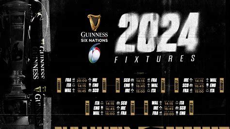 rugby union 6 nations fixtures 2024